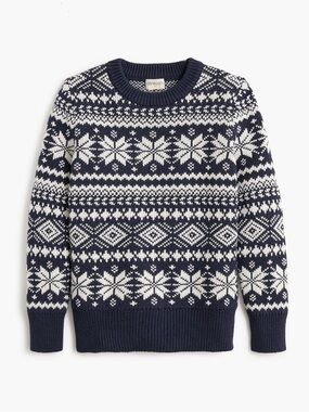 Crewcuts Navy and White Boys' Fair Isle sweater
